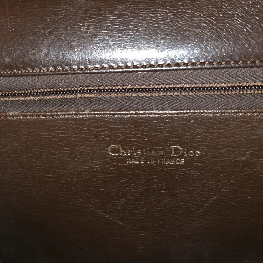 Dior Vintage Brown Leather Satchel